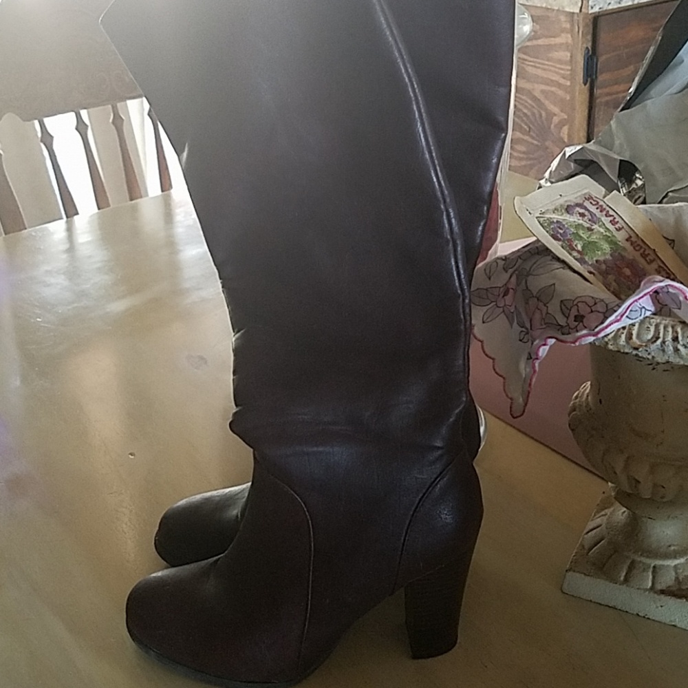 Tall brown boots
